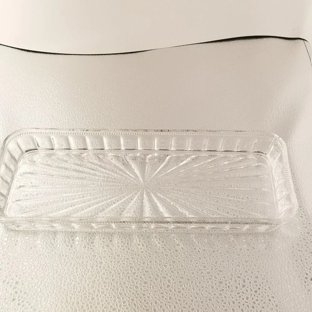 Crystal Relish Server 4-piece Server Serving Bowls Tray Set‎